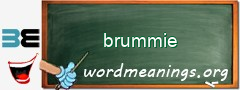 WordMeaning blackboard for brummie